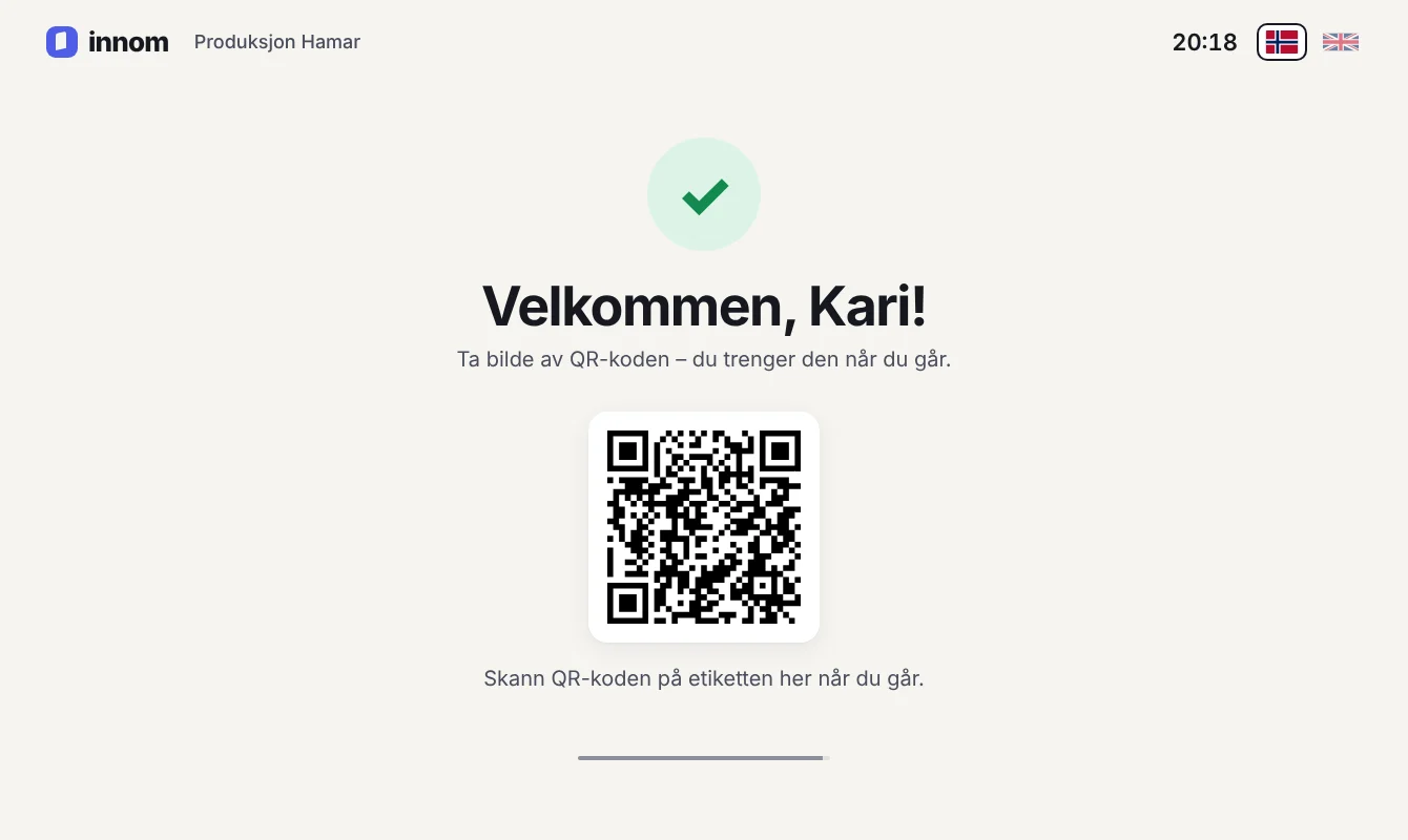 Ferdig registrert